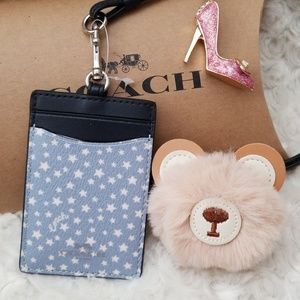 Coach Star Print Badge Holder ~ RARE
